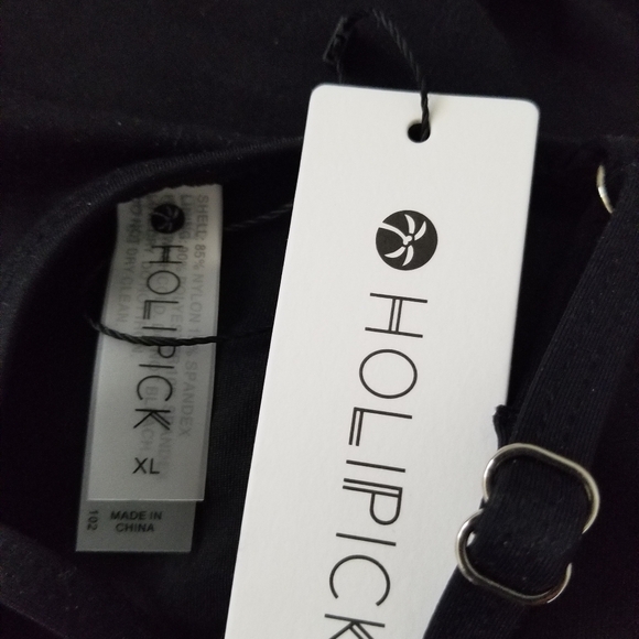 Holipick Black One Shoulder Swimsuit - XL - Picture 3 of 3